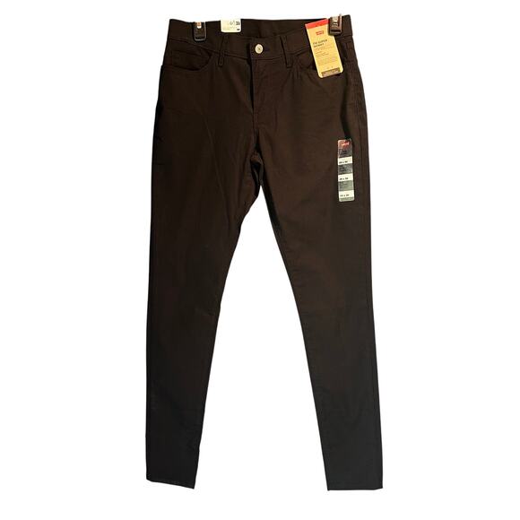 NWT Levi's 710 size 29x30 Black Super Stretch Skinny Lightweight Emo Goth - Picture 1 of 9